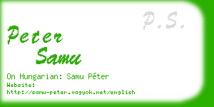 peter samu business card