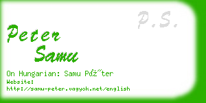 peter samu business card